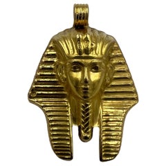 Vintage Egyptian Revival Yellow Gold Pendant 