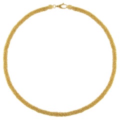 Jona Gold-Plate Sterling Silver Woven Chain Necklace