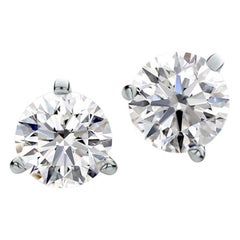GIA-zertifizierte 1,88 Karat D/IF Diamanten 18K Gold Ohrringe mit Diamanten 