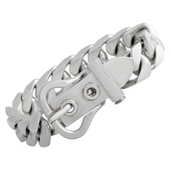 Hermes Boucle Sellier 925 Silver Link Bracelet HE01-113023