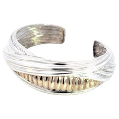 Tiffany & Co Estate Bangle Bracelet 7.5" 14 KT Ster Silver