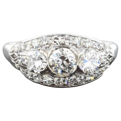Used Art Deco Diamond Cluster Ring Circa 1930s