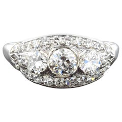 Art Deco Diamond Cluster Ring Circa 1930s