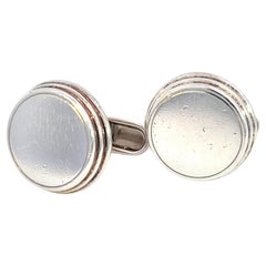 Vintage Bulgari Bvlgari Estate Mens Cufflinks Sterling Silver
