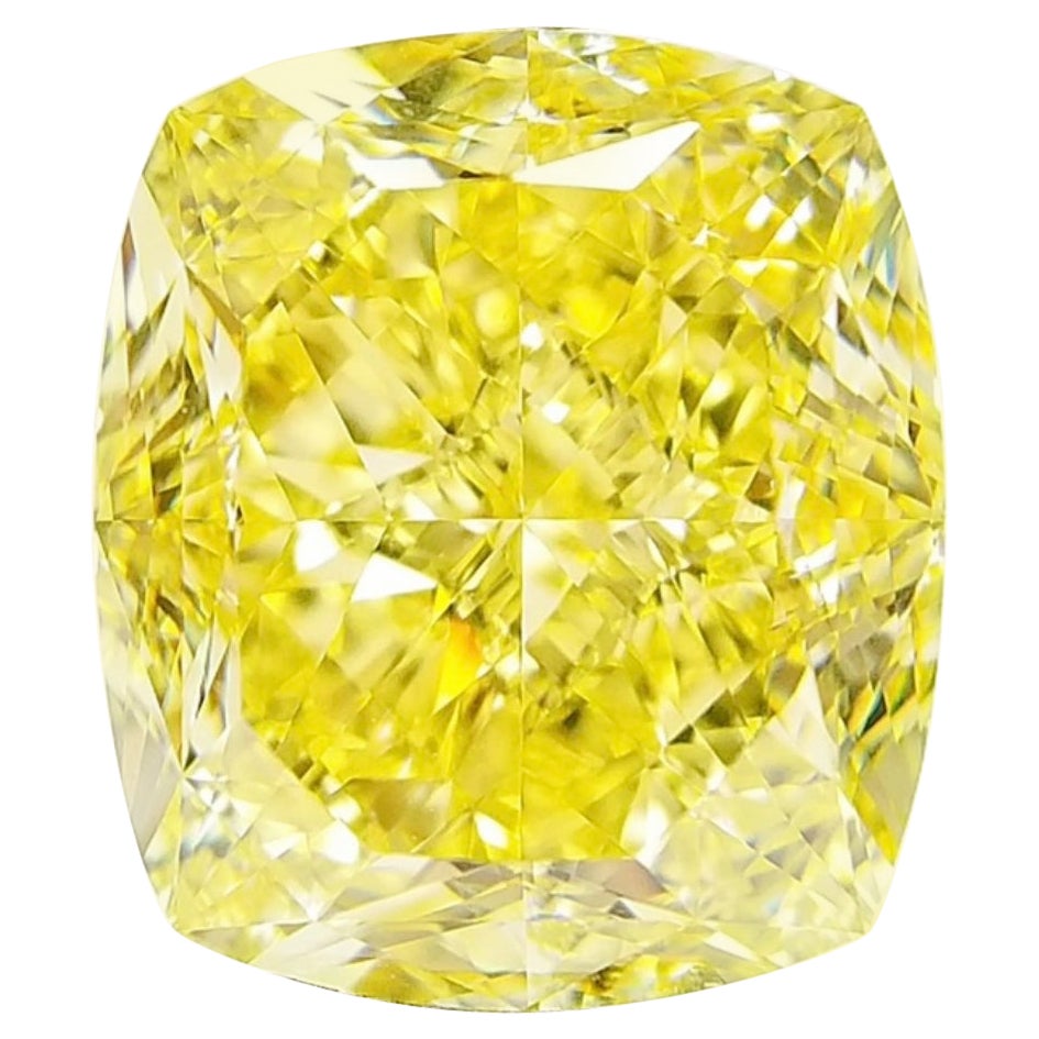 GIA Certified 12.00 Carats Fancy Intense Yellow Diamond  For Sale