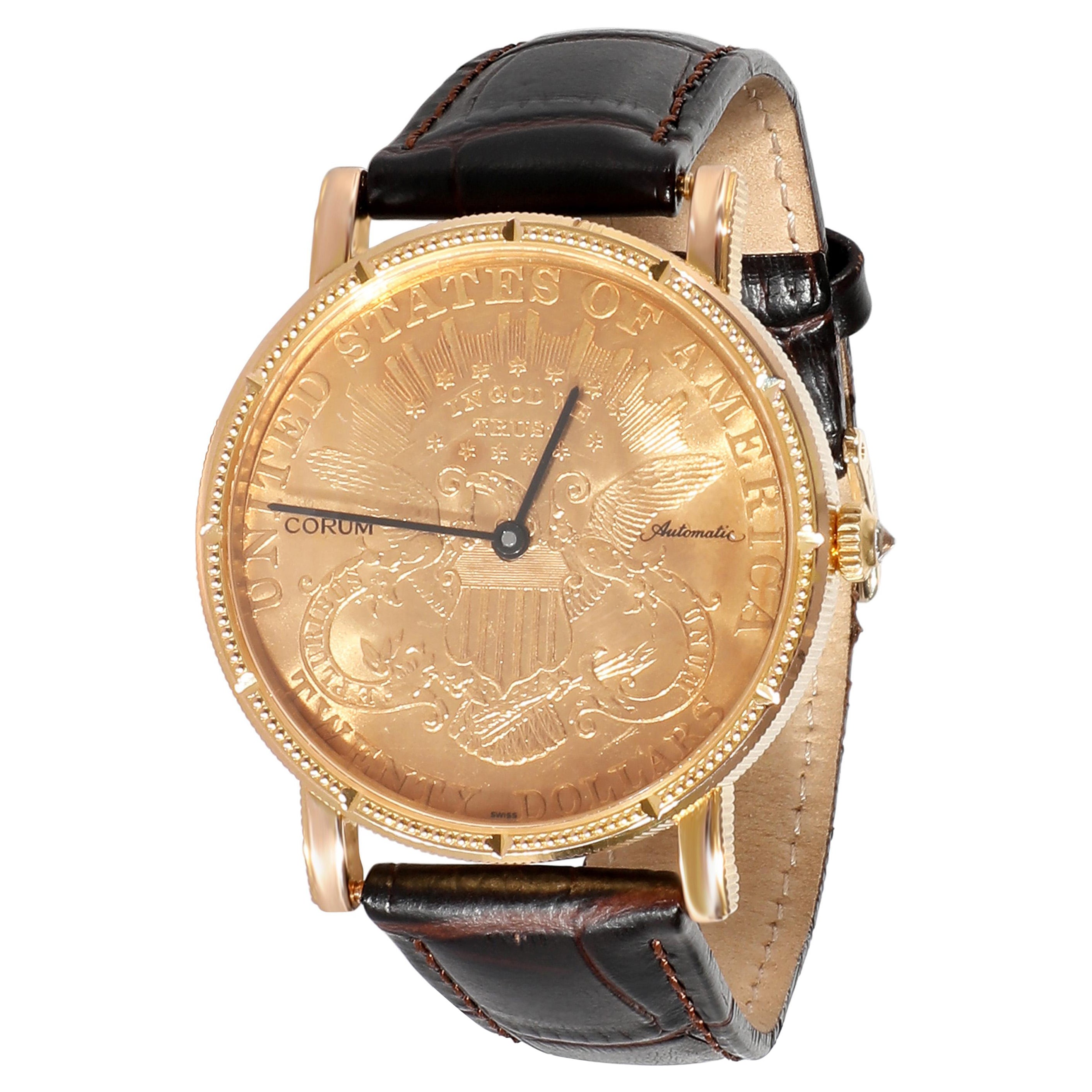 Corum $20 Coin Coin Watch Men's Watch in 18k Yellow Gold For Sale