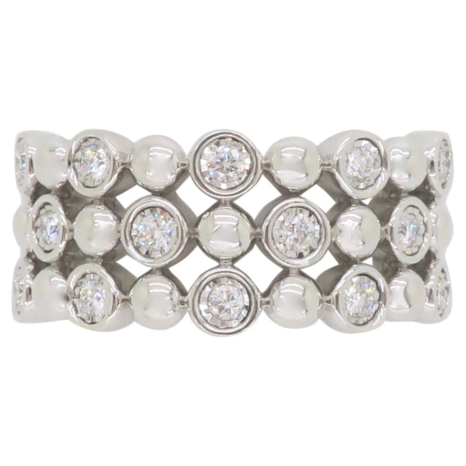 Bubble Style Diamond Band Ring  For Sale
