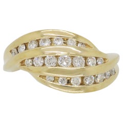 Used Diamond Wave Cocktail Ring 