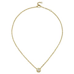 Collana con castone di diamanti in oro 18 carati di Faye Kim
