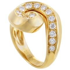 Van Cleef & Arpels Diamond Breeze Yellow Gold Ring