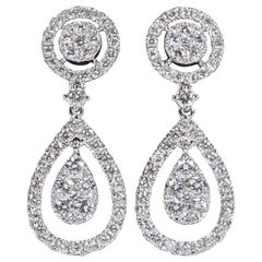 Diamant-Tropfen-Ohrring