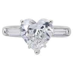 Exquisite 2.53-carat Heart Brilliant Natural Diamond Ring