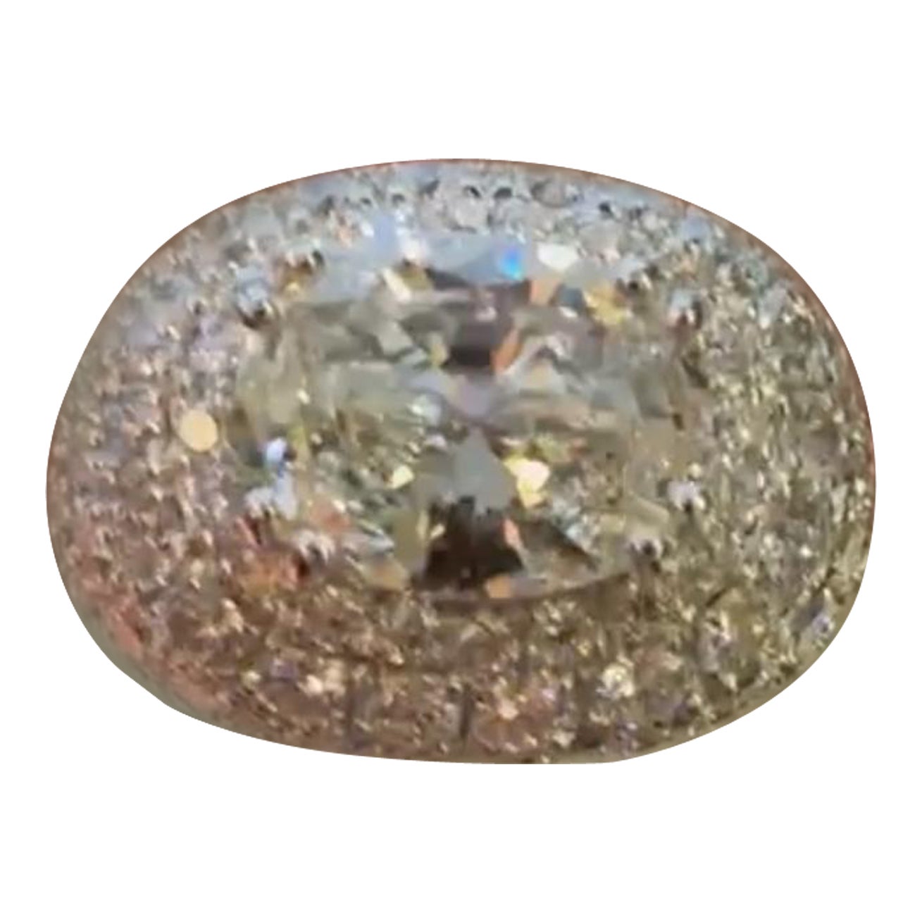 GIA Certified 4.00 Carats Diamond  4.00 Ct Diamonds 18K Gold Ring  For Sale