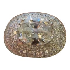GIA-zertifizierter 4.00 Karat Diamant  4,00 Karat Diamanten 18K Gold Ring 