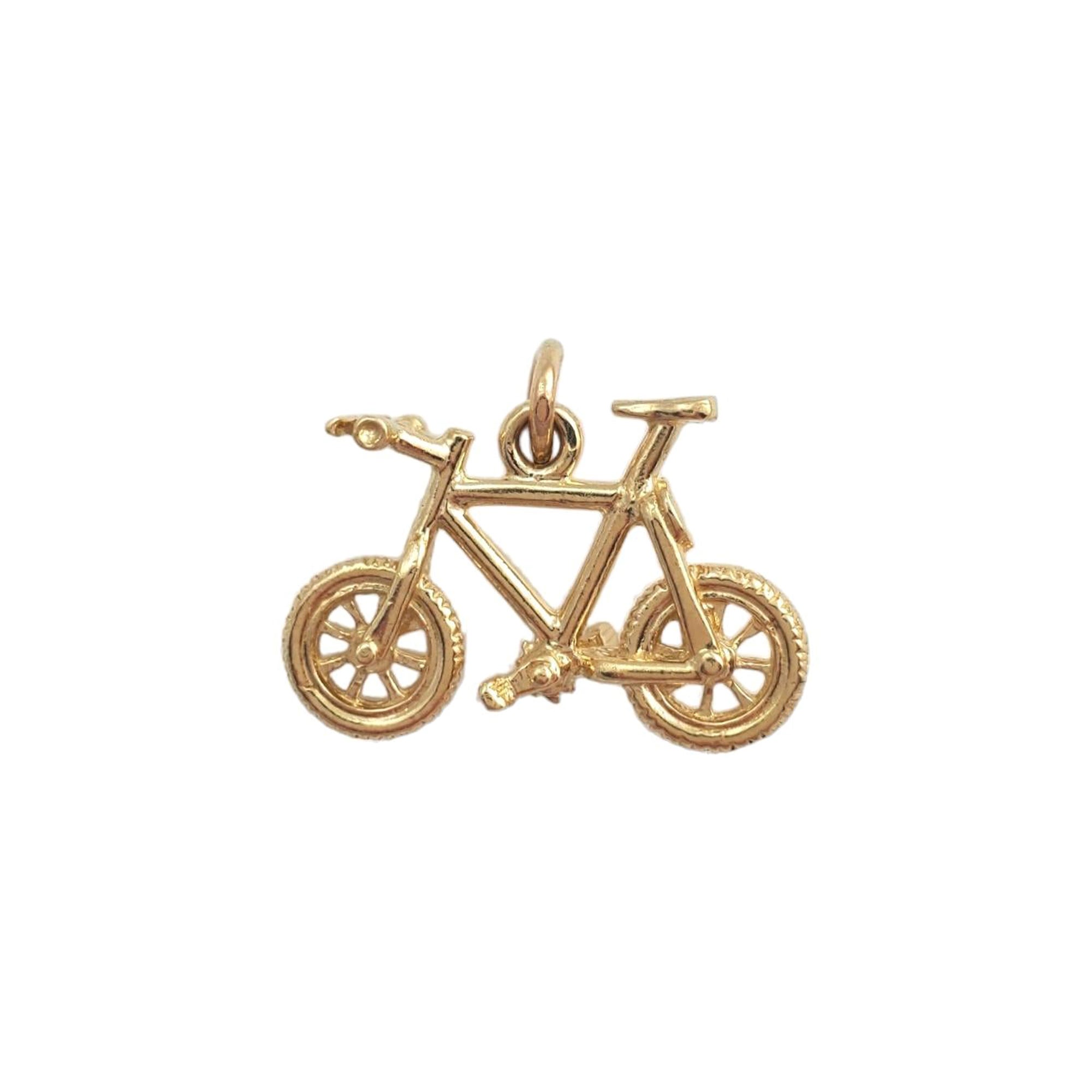 14K Yellow Gold Bicycle Charm #16009 For Sale
