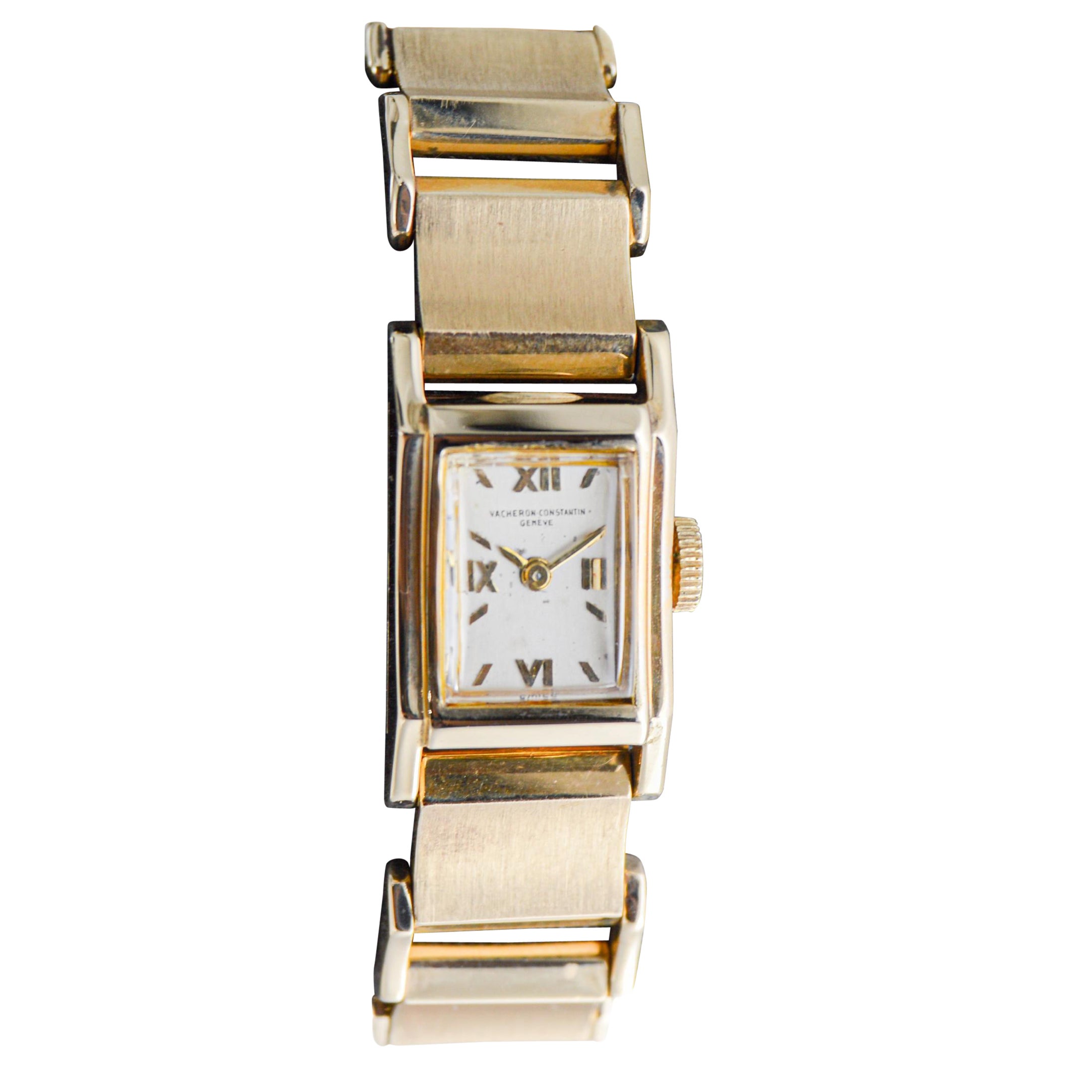 JaegerLeCoultre Art Deco Ladies Watch in 14 Karat White Gold, circa