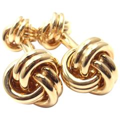 Tiffany & Co Yellow Gold Knot Cufflinks