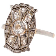 Antique Art Deco diamonds ring in gold and platinum
