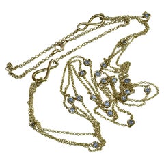 1.38 Carat Three-Row Chain 21 Fullcut Diamonds Amazing Decorative Italian Style