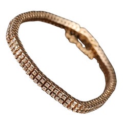 $12500 / BV Designer 2 CT Diamond Bracelet / 14K Gold