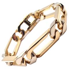 Van Cleef &Arpels Heavy Link Yellow White Gold Bracelet 7
