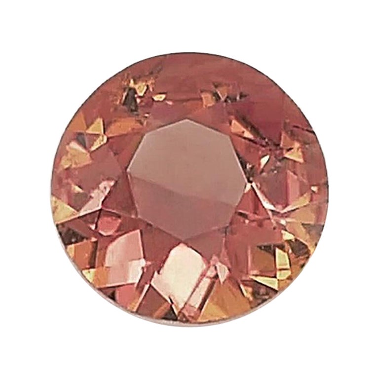 AIGS Certified 0.46 Carats Brownish Orange Sapphire For Sale