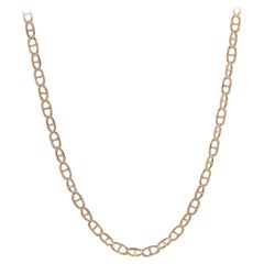 Yellow Gold Anchor Chain Necklace 22 1/2" - 14k Mariner Italy Unisex