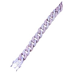 Certified 6.00 Carats Diamonds 18K Gold Bracelet 