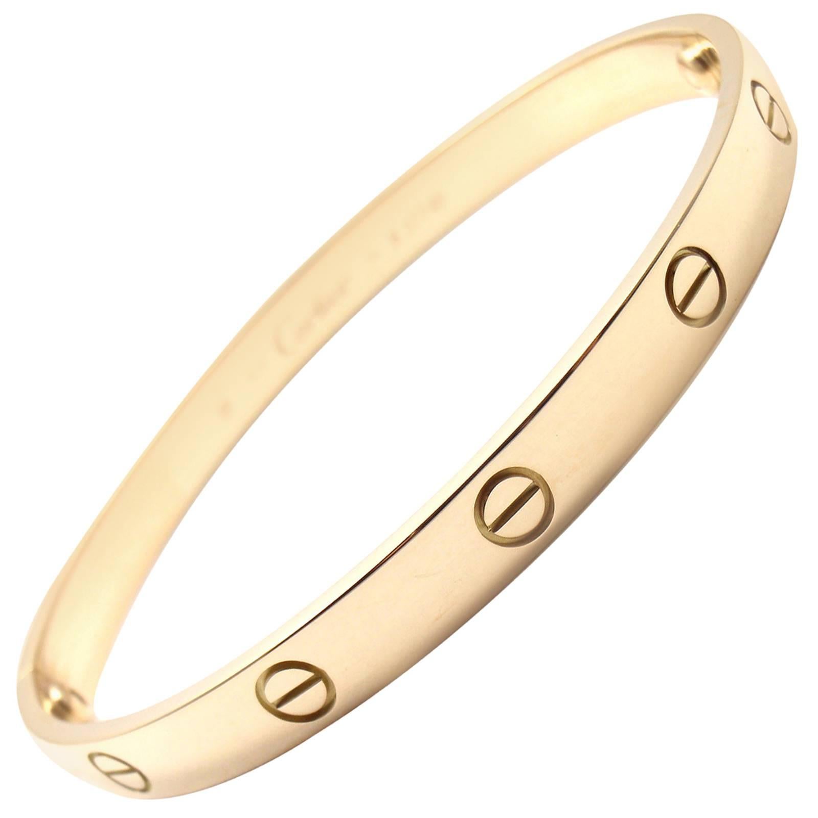 Cartier Love Yellow Gold Bangle Bracelet