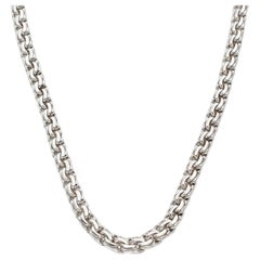 925 Sterling Silver Franco Wheat Chain Necklace 21”