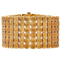Vintage 1960s Mario Buccellati Gold Squares Bracelet