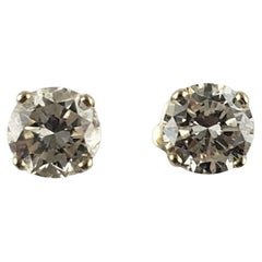 Vintage 14 Karat Yellow Gold Diamond Stud Earrings .82 TCW. #14840