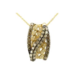 Pendant featuring Chocolate & Vanilla Diamonds set in 14K Honey Gold