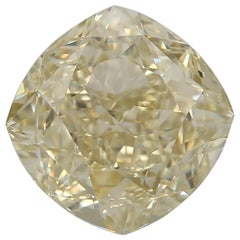 2.01 Carat Fancy Light Brownish Greenish yellow Cushion cut diamond 