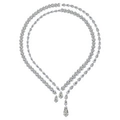 Emilio Jewelry Gia Certified 81.80 Carat Diamond Kite Shape Necklace 