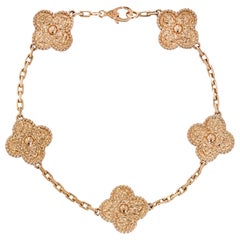 Van Cleef & Arpels Rose Gold Vintage Alhambra Bracelet VCARN9T300