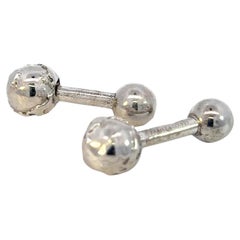 Vintage Tiffany & Co Estate Globe Cufflinks Sterling Silver