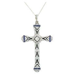 Art Deco Diamond Set Cross Circa 1930