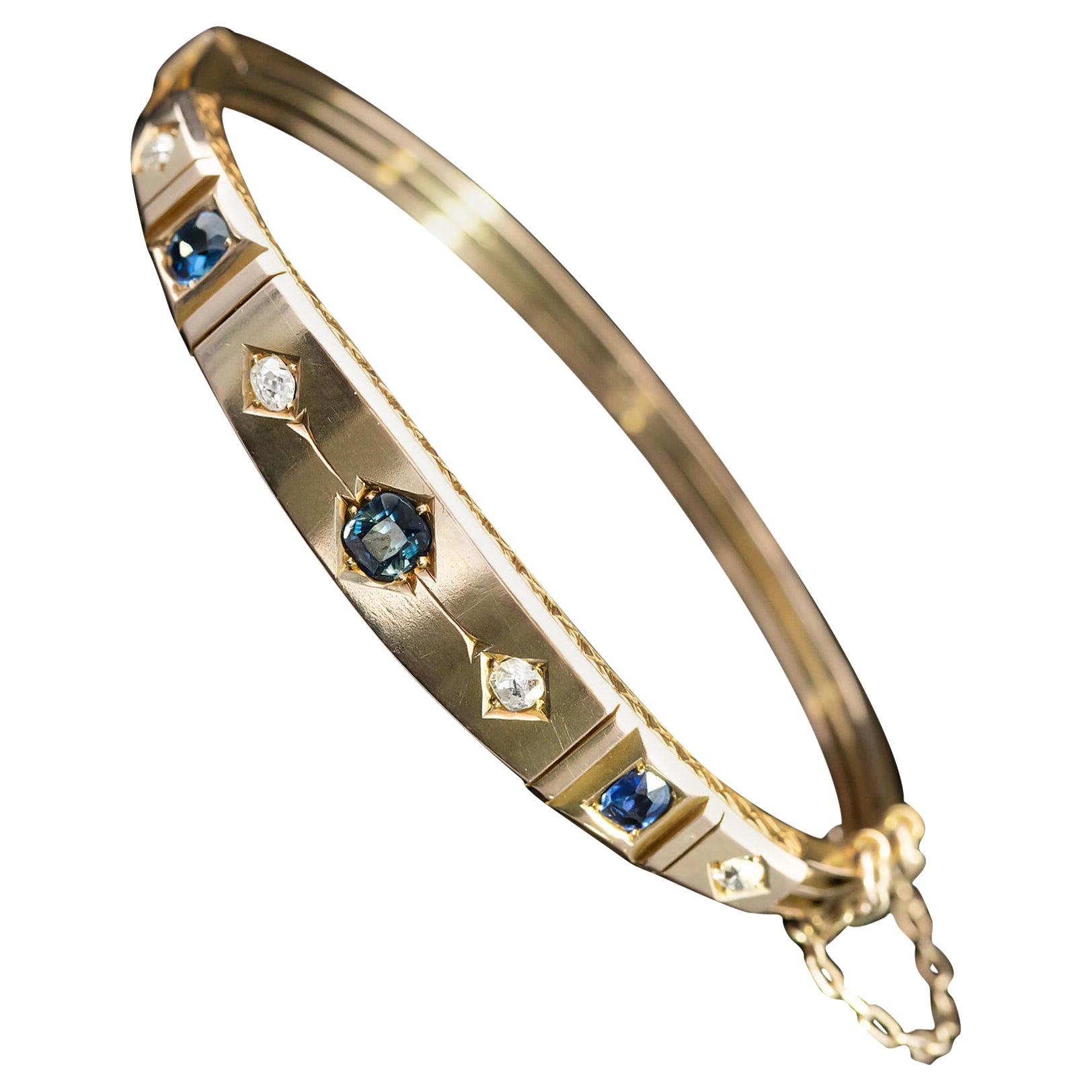 Bracelet édouardien en saphir et diamant Circa 1910