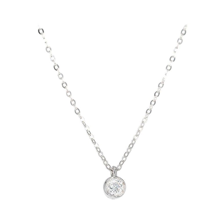 0.15ct Solitaire Diamond Bezel Necklace