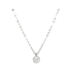 0,15ct Solitär Diamant Lünette Halskette