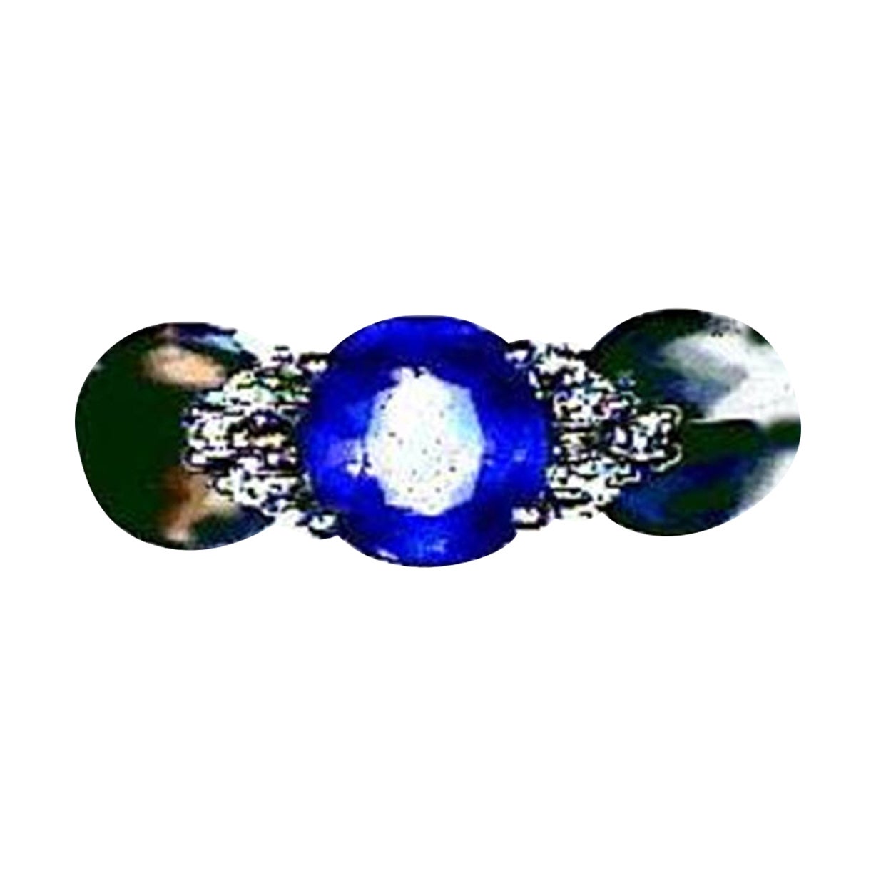 Grand Sample Sale Ring featuring Cornflower Sapphire set in 14K Vanilla Gold For Sale
