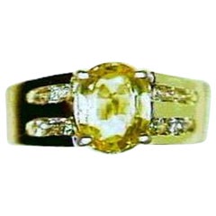 Grand Sample Sale Ring featuring Yellow Sapphire set in 14K Honey Gold