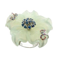 Ring featuring Jade, Blueberry Sapphire, Multicolor Semiprecious set in SLV