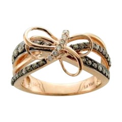 Ring featuring Chocolate Diamonds , Vanilla Diamonds set in 14K Strawberry Gold