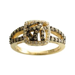 Ring featuring Chocolate Diamonds , Vanilla Diamonds set in 14K Honey Gold
