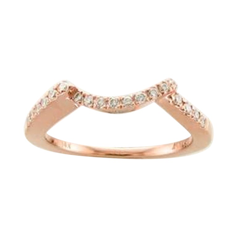 Bridal Ring featuring Vanilla Diamonds set in 14K Strawberry Gold For Sale