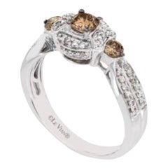 Ring featuring Chocolate Diamonds , Vanilla Diamonds set in 14K Vanilla Gold