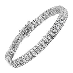 Bracciale A Link in argento 925 con diamanti da 1.0 carati