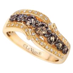 Ring featuring Chocolate Diamonds , Vanilla Diamonds set in 14K Honey Gold